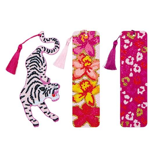 Pink Jungle Diamond Art Bookmark Kit by Make Market®